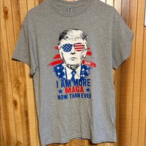Gildan Gray Patriotic Graphic Men's T-Shirt